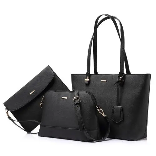 Lovevook 2022 luxury high quality 3pcs purses and handbags for ladies large capacity PU leather women's tote bags