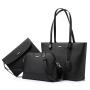 Lovevook 2022 luxury high quality 3pcs purses and handbags for ladies large capacity PU leather women's tote bags
