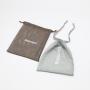 Custom Logo Printed Gray Black Brown Nylon Mesh Drawstring Bag Cosmetic Pouch Soap Packaging Saver Mesh Gift Bag