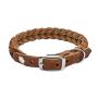 Adjustable Leather Pet Collars Metal Hardware D-ring Collar