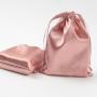 Recyclable Custom LogoSoft Silk Stain Fabric Drawstring Packaging Bag For Jewelry Satin Bundle Bags
