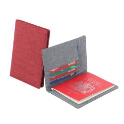 Factory wholesale canvas passport holder slim credit card holder rfid canvas passport holder