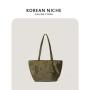 Large Capacity Nylon Material Soft Handbag Shoulder Shopping Tote Bag With Design Shopping Bags Women Shoulder