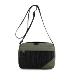 HR769 New Men's Solid Anti Splash Film Nylon Crossbody Bag Horizontal Casual And Trendy Men's One Shoulder Pack Ventilate
