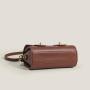 2024 Vegan Leather Ladies Hand Bags Two Buttons Design Shoulder Bag With Removable Strap