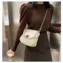 New Fashion Ladies Designer Handbag One Shoulder Underarm Small Bag Pleated Chain Cover Crossbody Bag Custom Pure Color Opp Bag