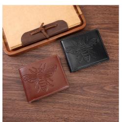factory supply Cross-border new style men's wallet, multi-card slot, trendy bee embossed short wallet Spot wholesale