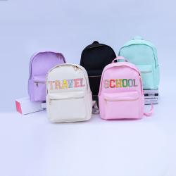 Keymay RTS Stock High Quality Multicolor Personalize Waterproof Nylon Cute Girls Travel Rucksack School Book Bag Backpack