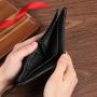 Men's wallet, horizontal style, short style, retro, zipper and buckle, money clip, new style leather wallet, change pocket