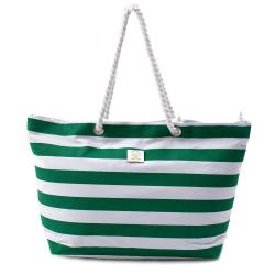 Women Canvas Stripe Shopping Bag Shoulder Beach Bag Female Casual Tote Big Wild Rough Twine Messenger Bag Ladies Handbags