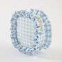 Fashion Designer Personalized Adorable Luxury Cosmetic Bag Ruffle Small Make Up Bags Gingham Plaid Cosmetic Pouches