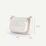 2023 New Style Women Crossbody Bag Customized Pu Leather Straw Material With Mini Pouch Handbags Metal Chain
