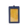 Wholesale staff id name badge card holder lanyard available saffiano pattern pu id working card holder