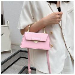 ZR766 Women's Bags Fashion Girl PU Leather Solid Color New Small Square Bag Simple Zipper Shoulder Crossbody Bag Female Party