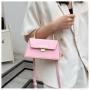 ZR766 Women's Bags Fashion Girl PU Leather Solid Color New Small Square Bag Simple Zipper Shoulder Crossbody Bag Female Party