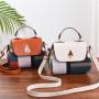 ZR713 Woman Bag Handbag Retro Lattice PU Fashion Female Hasp Portable Big Shoulder Bag Girl Versatile Tote Bag Shopping Party