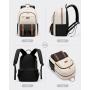 LOVEVOOK 15.6 In School Bag Teenage Backpack with cover Large Travel Work Backpack College Waterproof Laptop Backpack for Women
