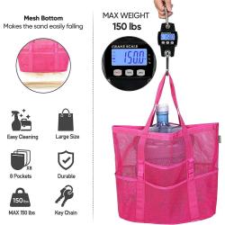 High Quality Large Beach Pool Mesh Tote Bag Women Tote Travel Beach Picnic Bag Beach Shoulder Shopping Bag