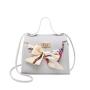 Lychee patterned silk scarf handbag Pu Leather 2024 New Wholesale Factory women's small shoulder crossbody bags Small square bag