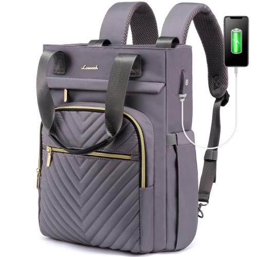 2023 Fashion Quilted Business School Daypack Teacher Nurse Tote Bag Travel High Quality Laptop Backpacks for Women with USB Port