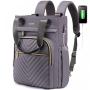 2023 Fashion Quilted Business School Daypack Teacher Nurse Tote Bag Travel High Quality Laptop Backpacks for Women with USB Port