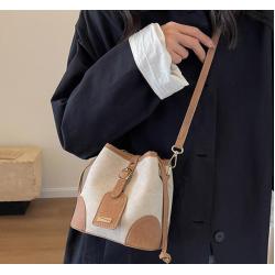 ZR788 Women's Bags Fashion PU Girl Retro Small Square Bag Simple Button Shoulder Lady Crossbody Phone Bucket Bag Female Party