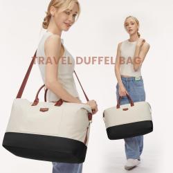 LOVEVOOK The Go-To Travel Bags Overnight Weekender Bags with 3 Packing Cubes & Shoes Bag Carry on Travel Duffle for Women men