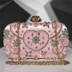 2024 Luxury Handbags Embroidered Diamond Clutch Bag Exquisite Handmade Evening Dinner Bags For Women