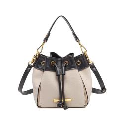 2024 Custom Vegan Leather Shoulder Bag For Women Ladies Drawstring Bucket Purse