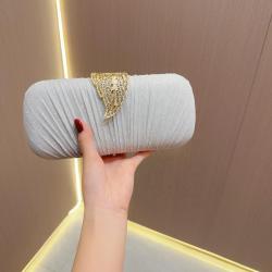 New Arrival Evening Dress Pleated Handbag Box Shoulder Handbags Purse Fashion Party Clutch Evening Bags
