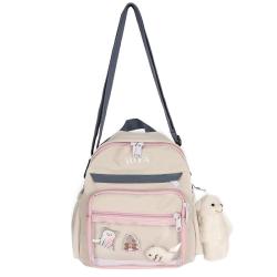 Trendy cute kids girls fashion clear pvc window display school bags ita backpack ita crossbody bags