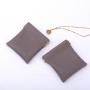 8*8 Cm Custom Logo Pu Leather Jewelry Pouch Cosmetic Mini Watch Ring Packaging Bag Storage Gift Leather Pouch