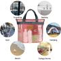 Gelory Travel Large Cosmetic Makeup Organizer Pouch Mesh Toiletry Bags Bath Organizer Pouch Mesh Shower Wash Caddy Bag