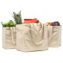 Gelory Recycled Canvas Bag Long Shoulder Strap Short Handle Heavy Duty Foldable Washable Shopping Tote Bag with custom printed