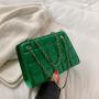 Women's Shoulder Bags 2024 New Korean Retro Chain Solid Color Armpit Bag Lingge Casual Bags for Women