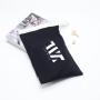 Customized Black Twill Cotton Packaging Travel Bag With Velcro Soft Cotton Twill Fabric Shoe Dust Shopping Bag For Handbag