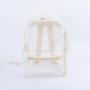 Boys Girls Transparent Backpack PVC Nylon Padded Strap Backpacks Durable Waterproof Bag Clear School Game Day Clear Backpack