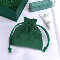Custom Logo Printing Velvet Jewelry Packaging Pouch Bag For Earring Necklace Bracelet Mini Velvet Christmas Gift Drawstring Bag