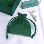 Custom Logo Printing Velvet Jewelry Packaging Pouch Bag For Earring Necklace Bracelet Mini Velvet Christmas Gift Drawstring Bag