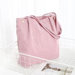 Wholesale Portable Shopping Tote Bag Korean Women's College Style Corduroy Shoulder Bag in Stock