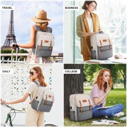LOVEVOOK School bag 15.6 Inch Travel Backpack for Girls Boy Fashion Laptop Bag Work Bag Nurse Teacher College Backpack with USB