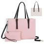 15.6 Inch Large Waterproof Leather Computer Tote Handbag Bag for Work Business Office Travel with USB Port Laptop Bag for Women