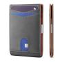 Personalized Leather Mens Wallet With Money Clip Credit Card Holder