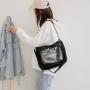 China manufacturer custom ita bag fashion girl clear PVC window ita handbag with insert show itabag