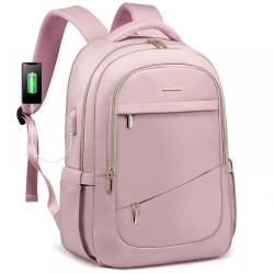 LOVEVOOK wholesale Water Resistant Work Teacher Computer bag large Stylish Daypack USB cable 15.6in laptop backpack for women