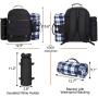 Big Separate Compartment Picnic Basket Set Backpack Bag with Mat Designer Insulated Waterproof CANS Polyester Cooler Backpack