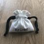 8x8cm Cotton Canvas Jewelry Packaging Bag Jewelry Pouch with Custom logo