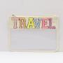 Keymay No MOQ Custom Personalized Letter Snack Makeup Bag Multicolor Travel Stadium Clear Pouch Transparent Pvc Cosmetic Bag