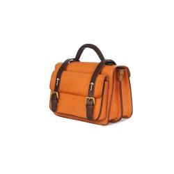 2024 Custom Vegetable Tanned Genuine Leather Satchel Bag For Women Retro Handbag