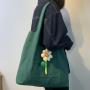 New Women's Shoulder Bag Fresh Flowers Cartoon Pattern Canvas Bag for Shopping